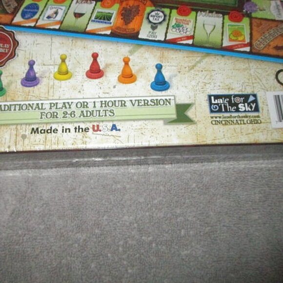 NOS Wineopoly WINE Monopoly BOARD GAME Adult PARTY Fun SEALED Vtg USA MADE - Picture 11 of 12